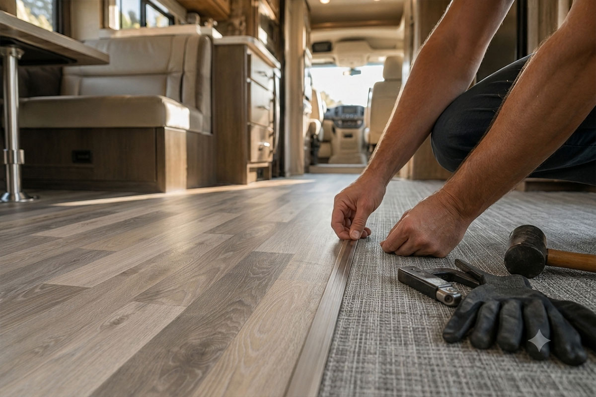 RV Flooring Install